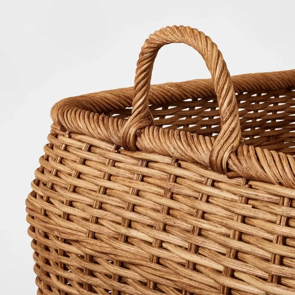 Large Square Rattan Harvest Basket - Threshold™ designed with Studio McGee